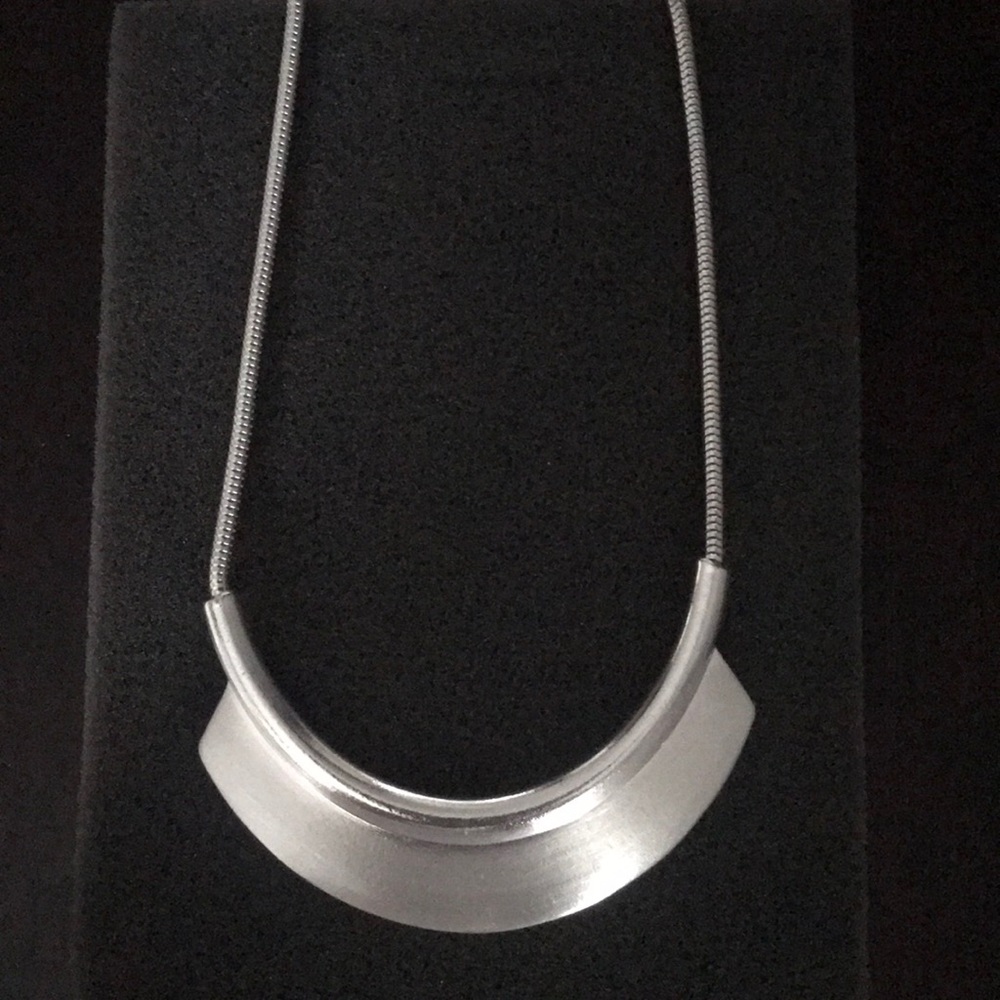 Silver statement necklace